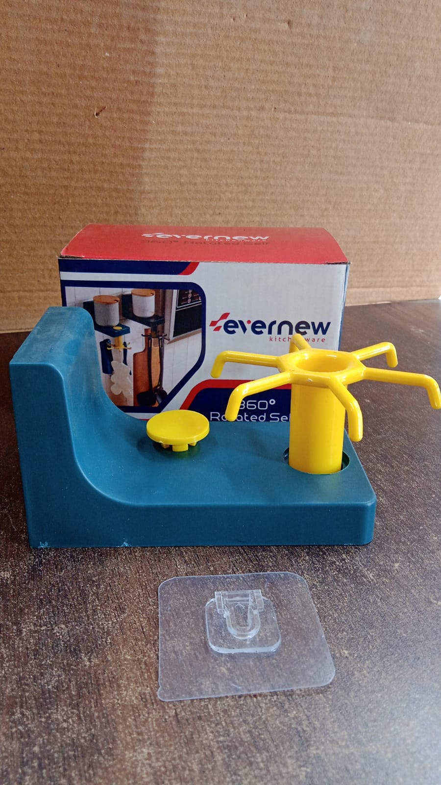 360 Degree Rotating Self Adhesive Plastic Wall Hook Hanger; Multifunctional Hanger with 6 Heavy Duty Claw Hooks 360 Degree Rotating Self Adhesive Plastic Wall Hook Hanger; Multifunctional Hanger with 6 Heavy Duty Claw Hooks